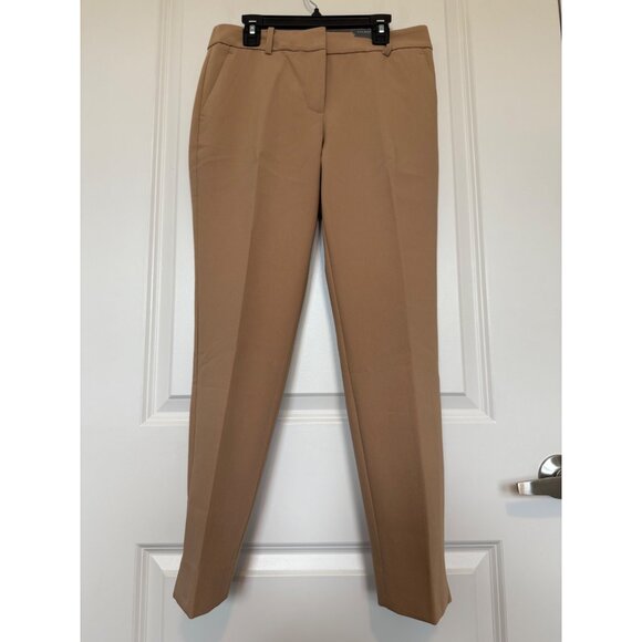 Talbots Hampshire Ankle Pant 2P Womens Straight Leg Khaki Trousers Office New - Picture 1 of 11